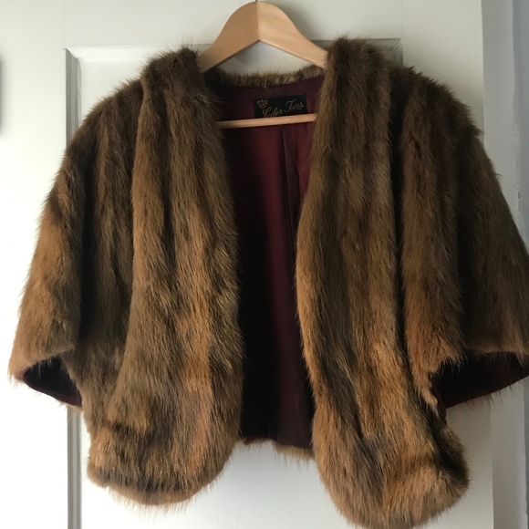 Vintage Jackets & Blazers - Vintage Mink Stole Cape